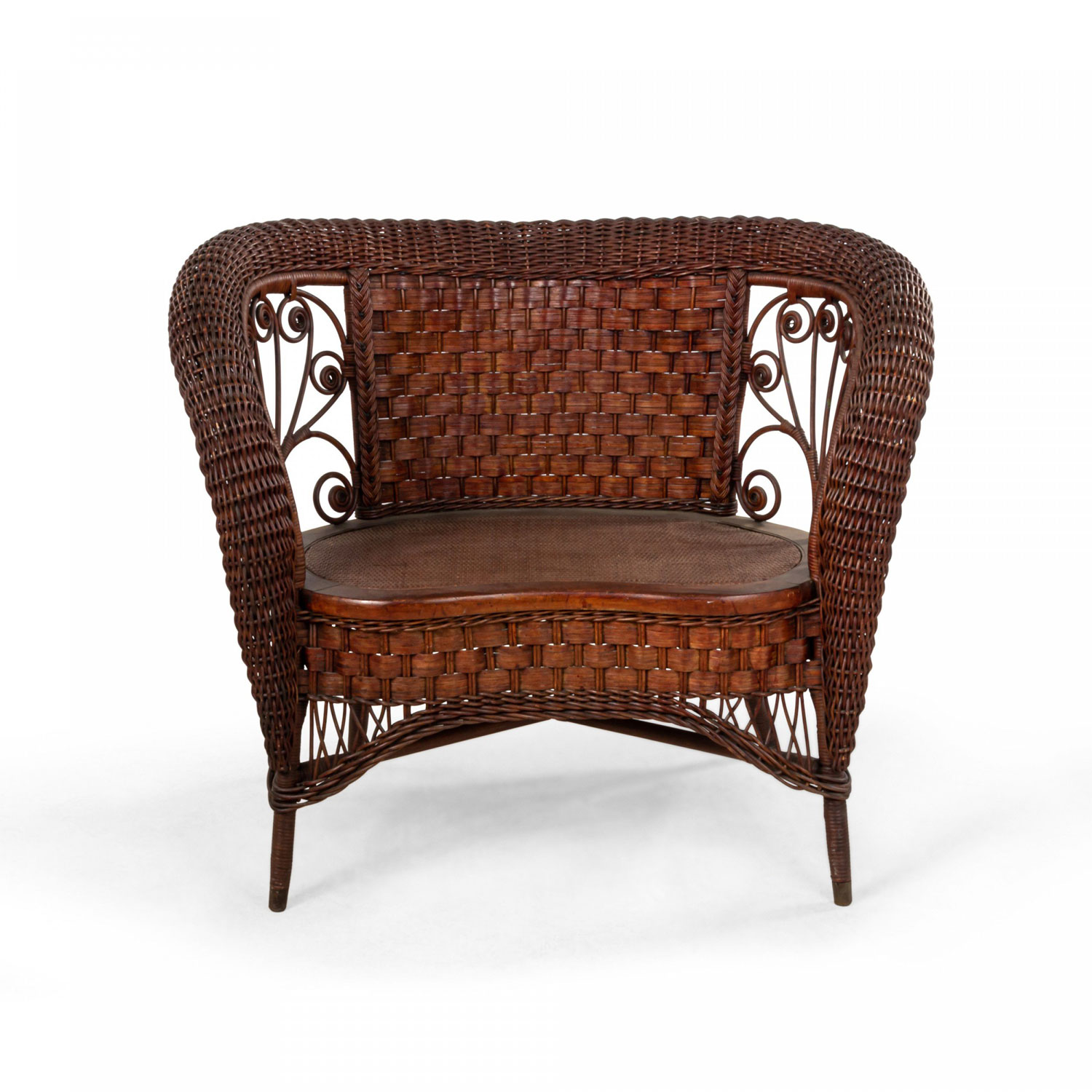 American victorian wicker loveseat