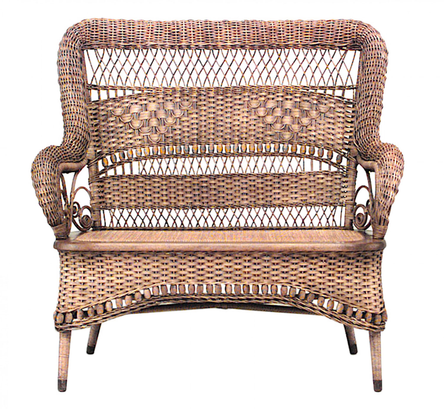 American victorian wicker loveseat 1