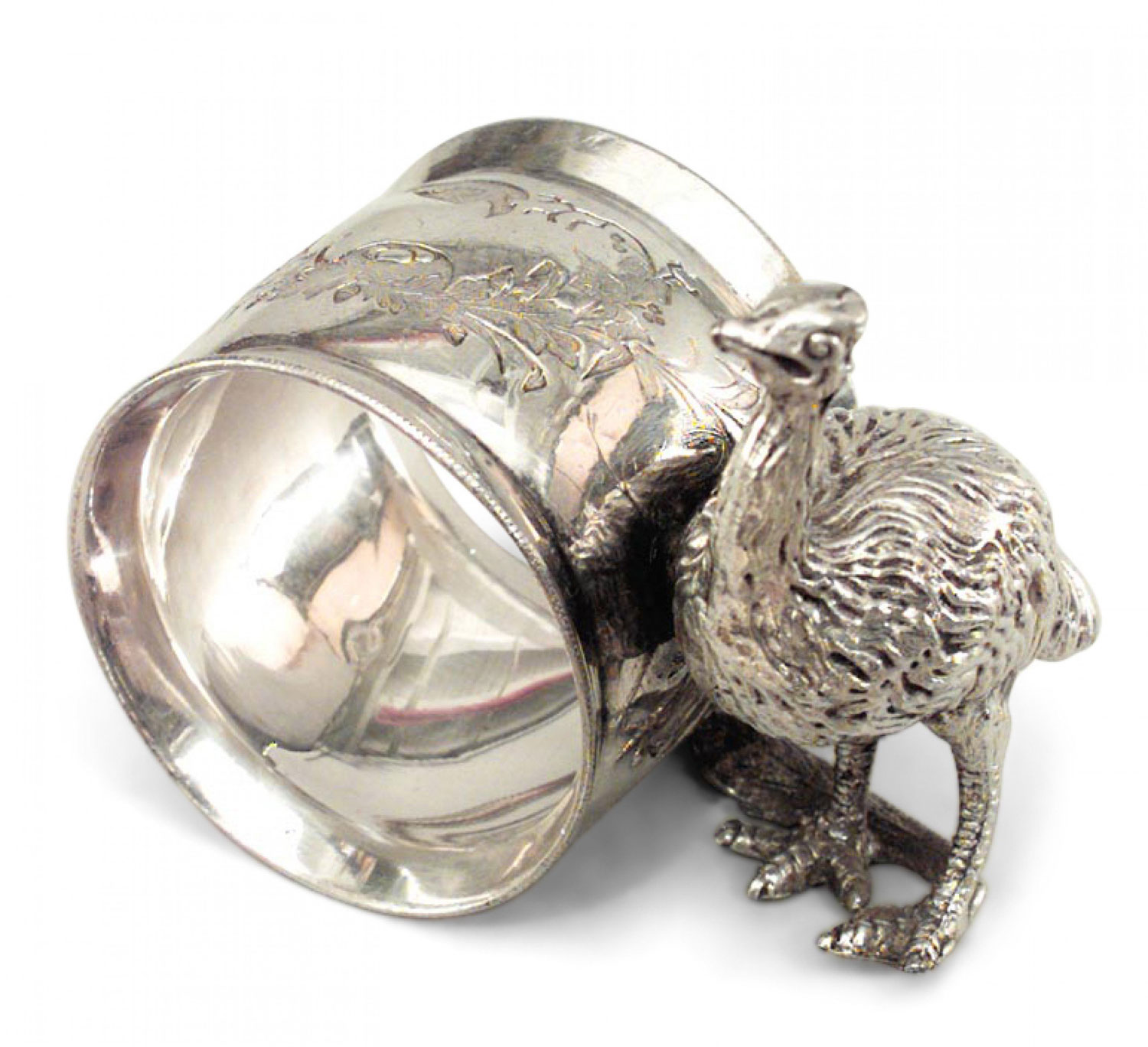 English victorian silver plate napkin ring 1