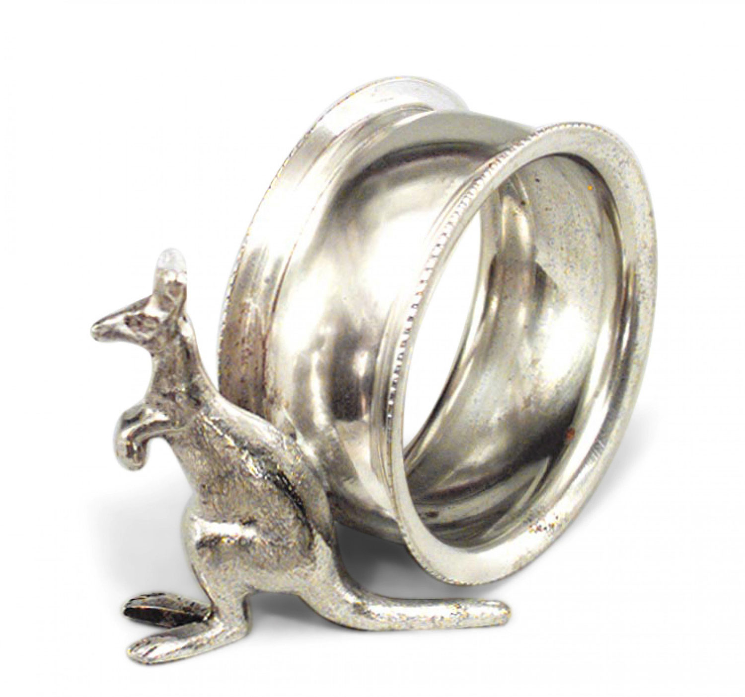 English victorian silver plate napkin ring 3