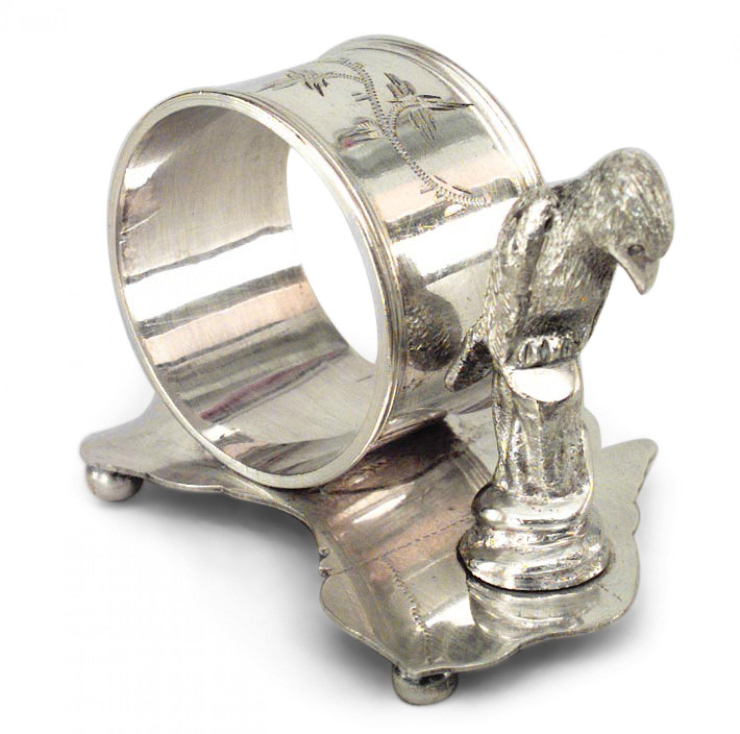 English victorian silver plate napkin ring 6