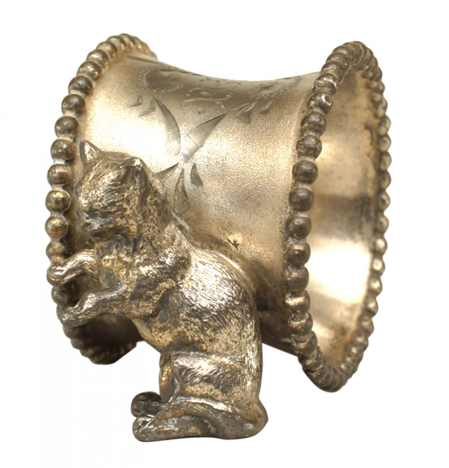 English victorian silver plate napkin ring 9