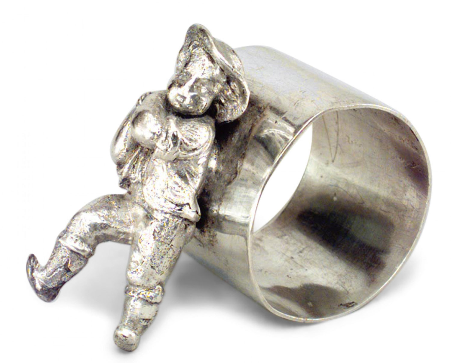 English victorian silver plate napkin ring 10