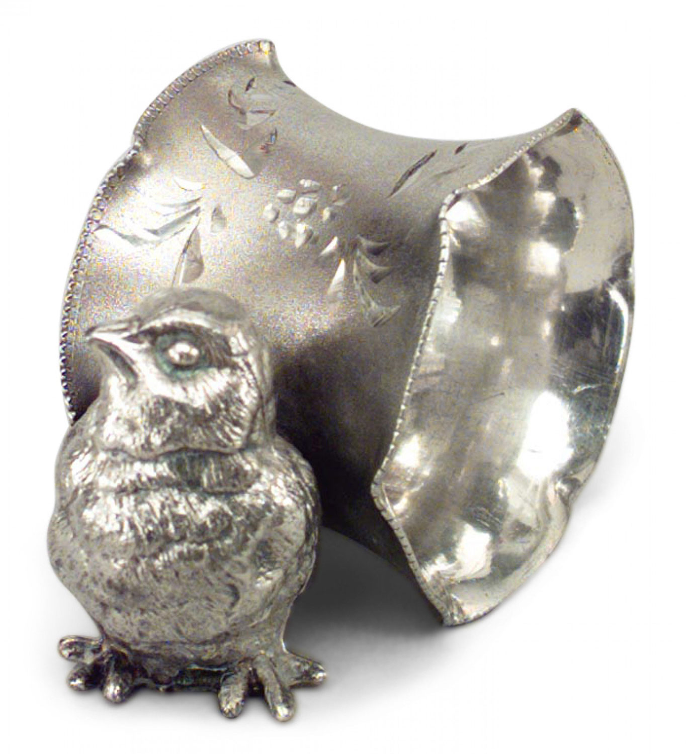 English victorian silver plated napkin ring