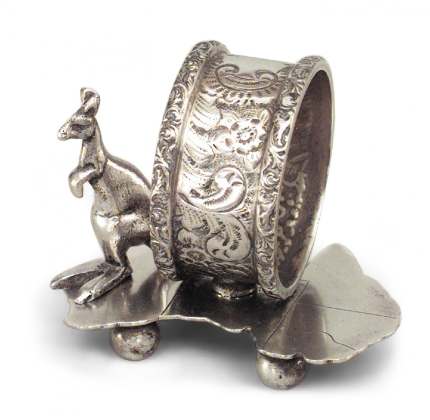 English victorian silver plate napkin ring 11