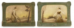 American mission green porcelain wall plaques