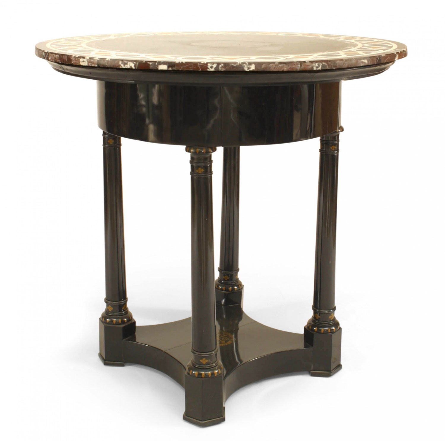 Austrian biedermeier marble top center table 1