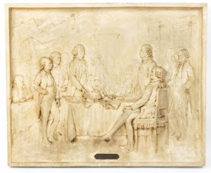 Signing of the declaration of independence plaster cast