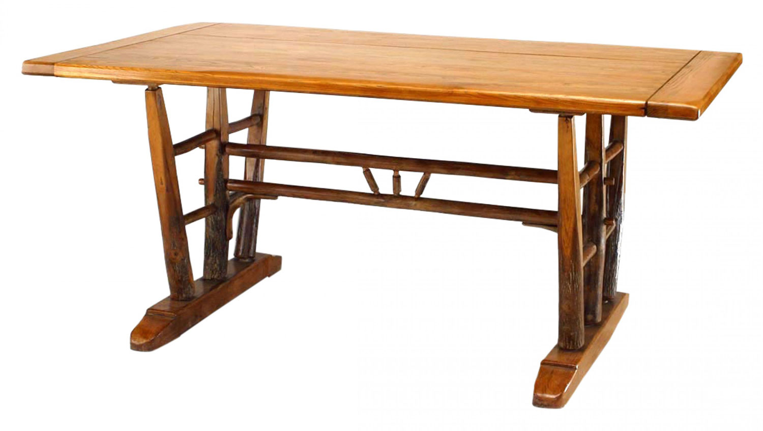 Rustic old hickory dining table