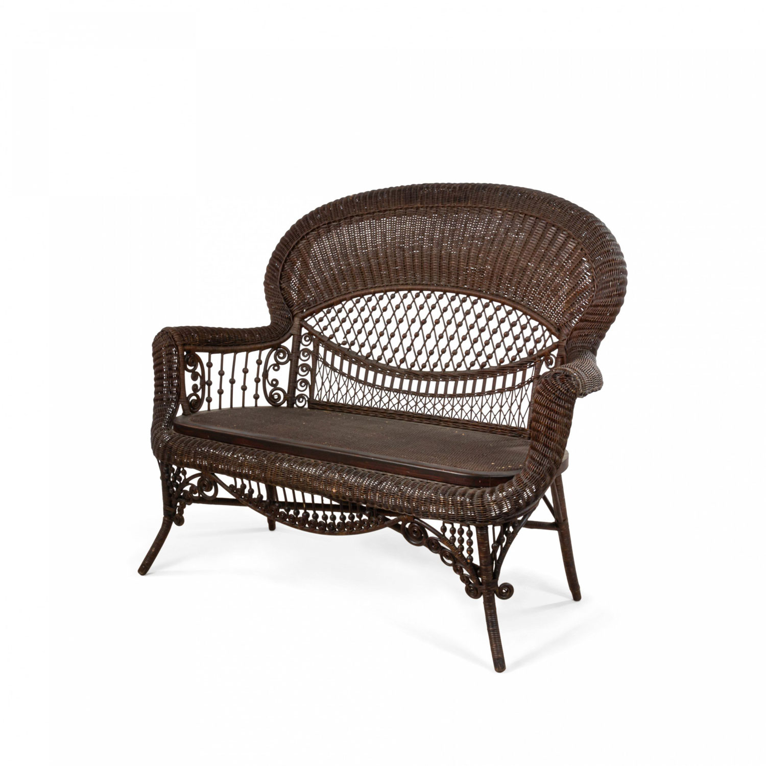 American victorian wicker settee