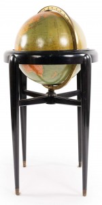 American art deco illuminated globe 1