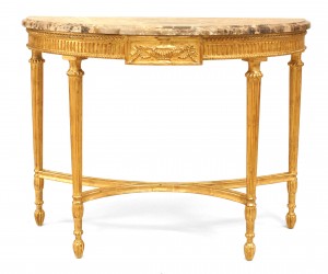 English georgian style gilt medallion console table 1