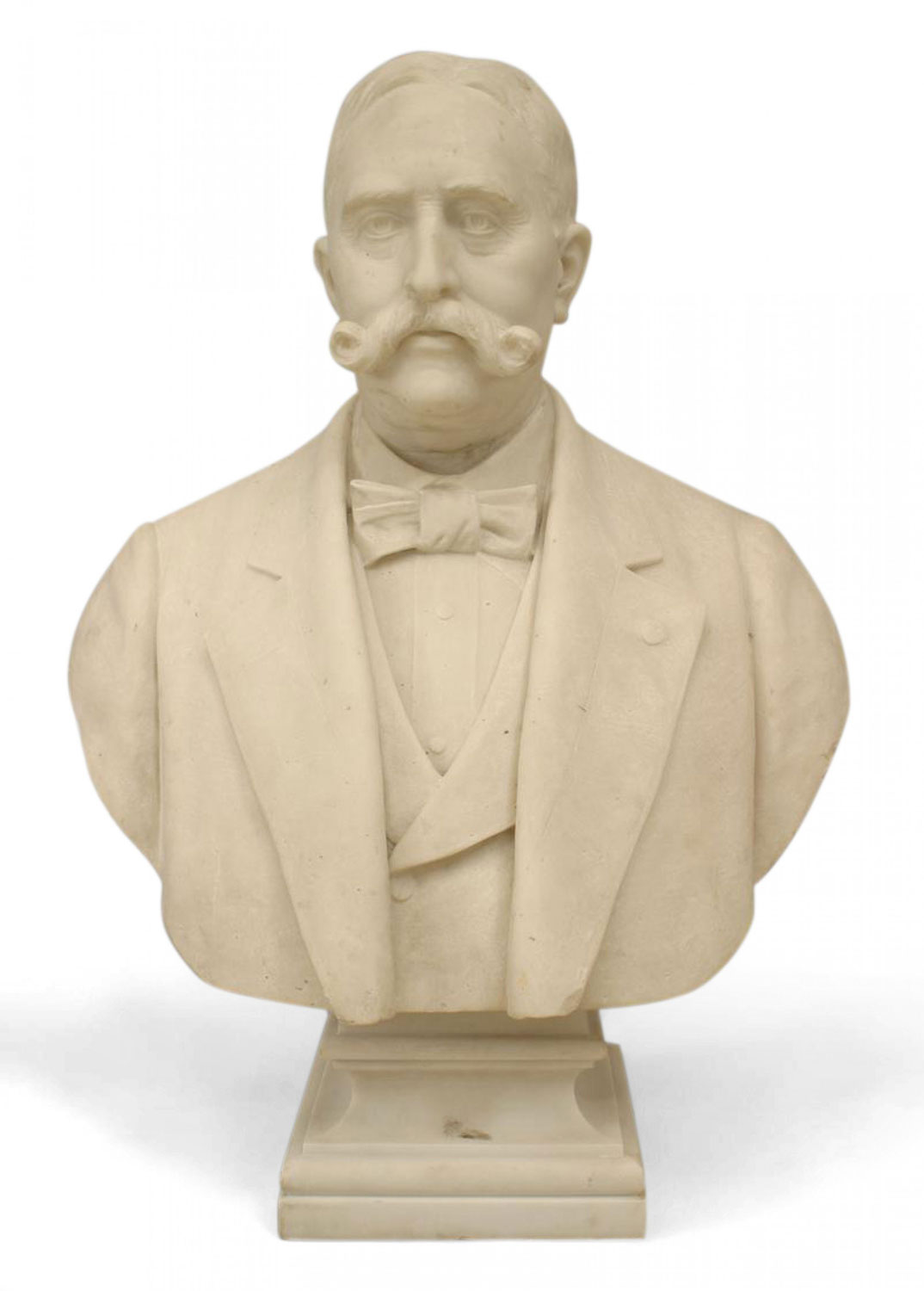 Victorian white marble gentleman bust 1