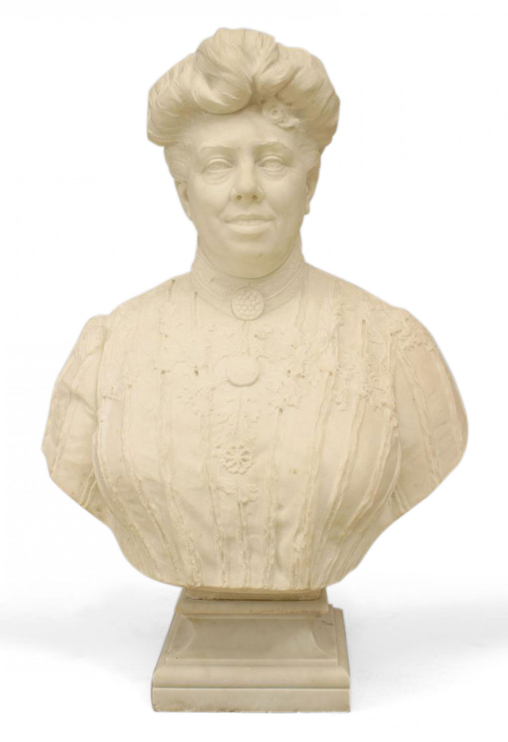 Victorian white marble lady bust