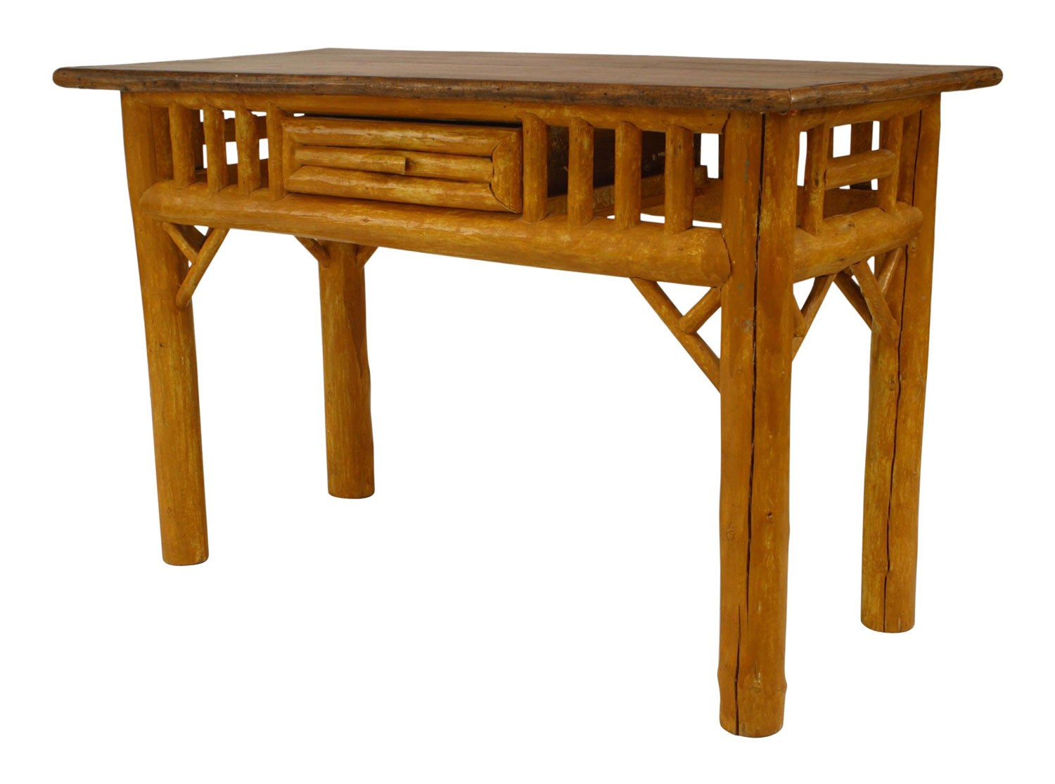 American rustic adirondack cedar table desk