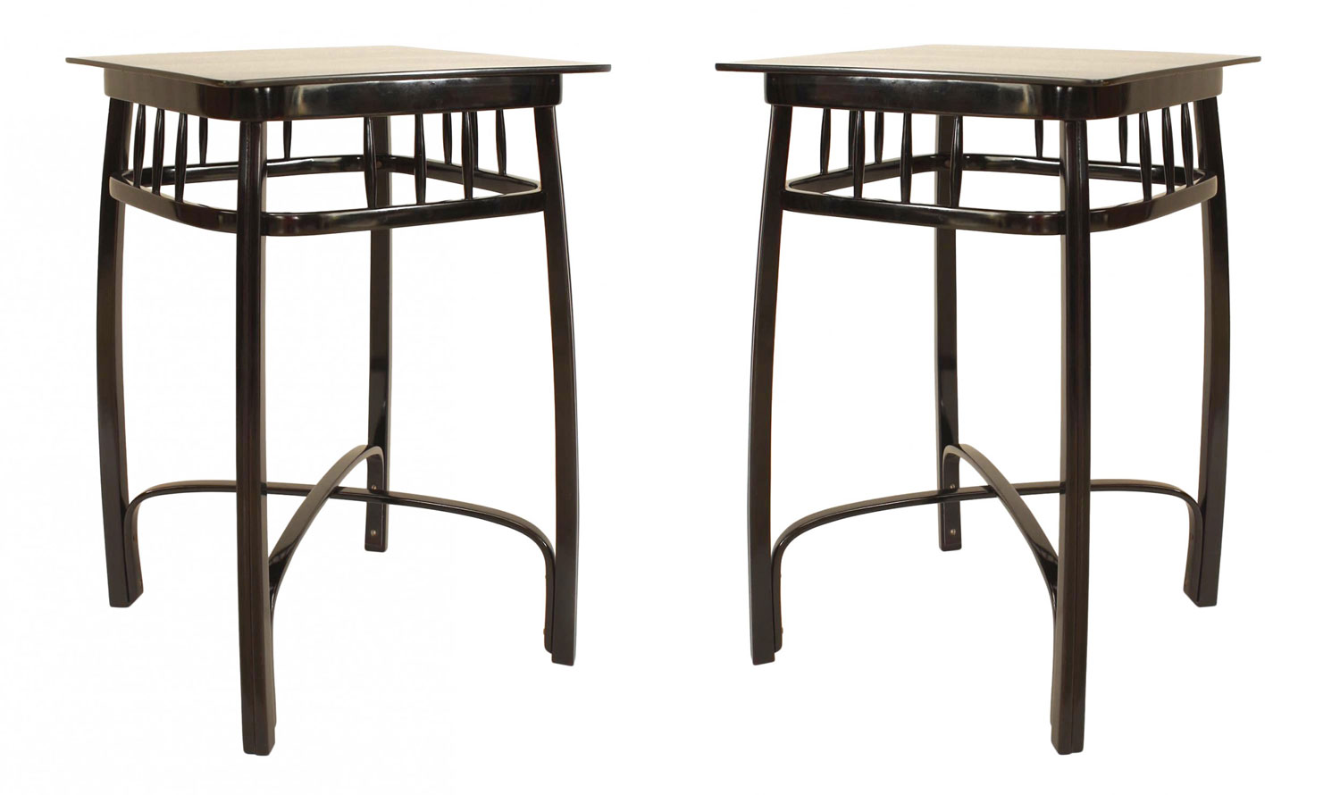 Bentwood vienna seccession ebonized end tables