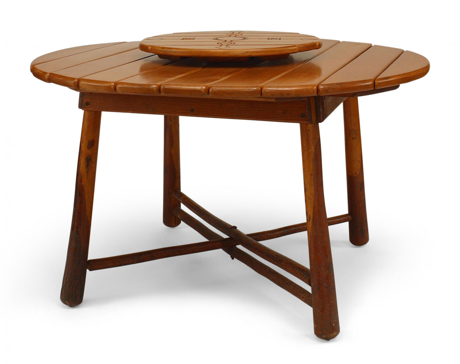 American rustic old hickory dining table