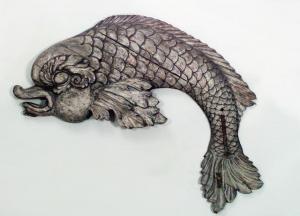 English regency dolphin wall plaque