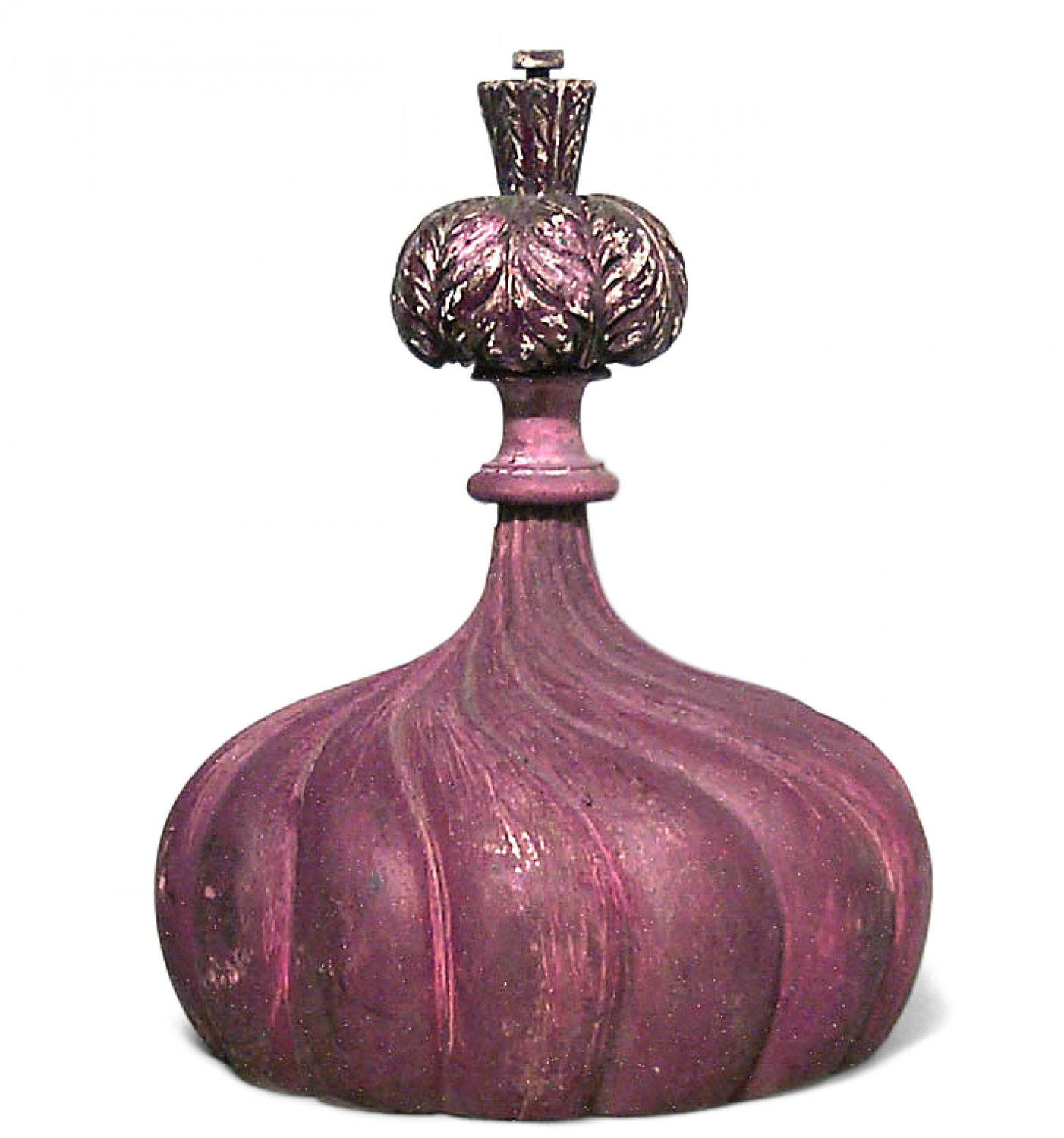 English regency red painted finials 1