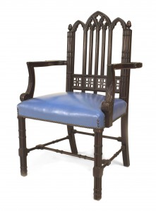 Chinese chippendale mahogany arm chair 1