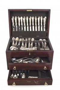 Louis xv reed barton silver flatware set 1