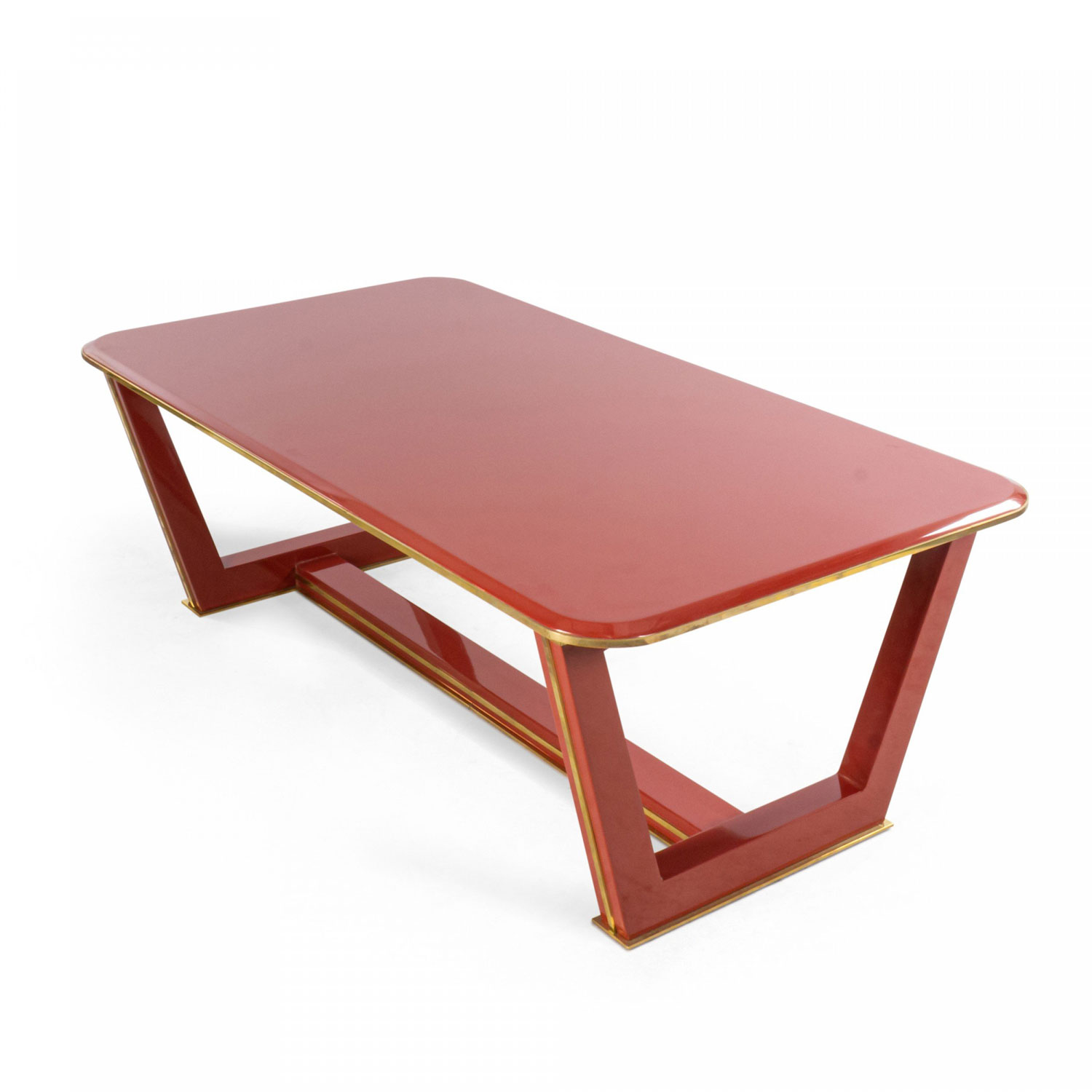 French red lacquered coffee table