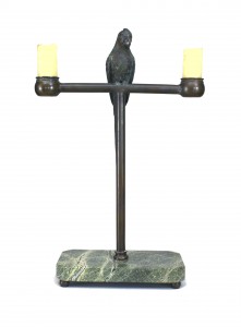American bronze parrot candelabra