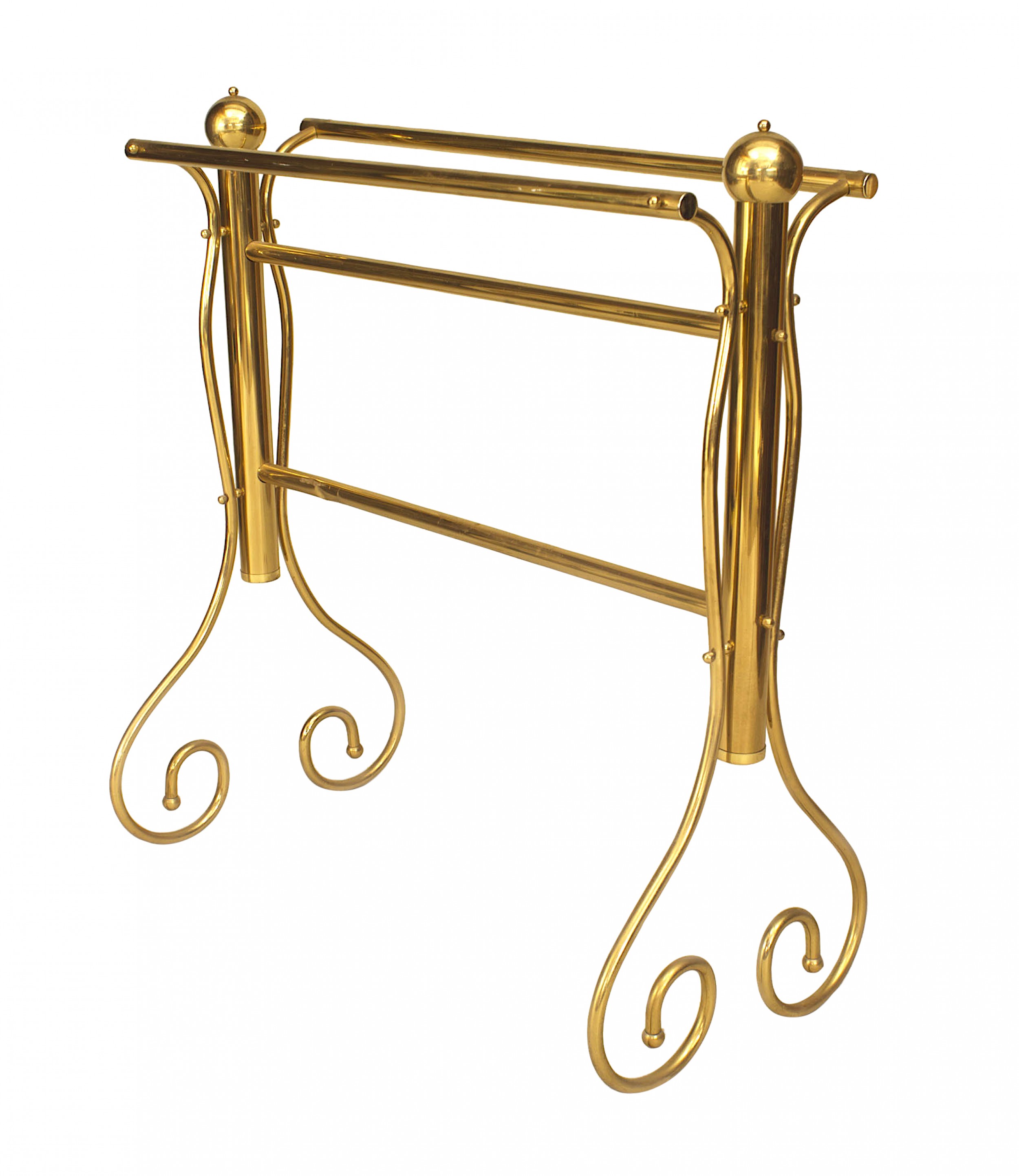 Victorian brass towel rack
