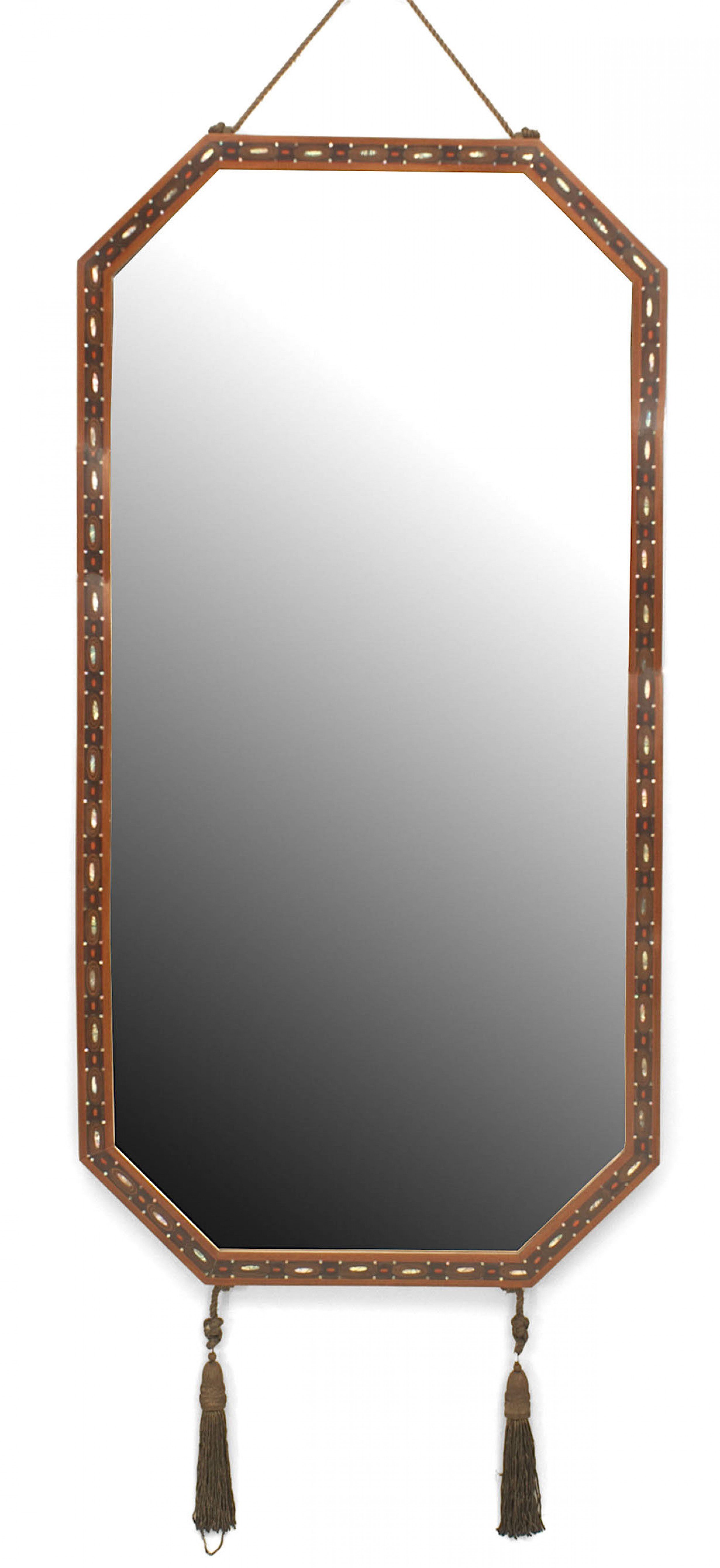 French art deco maurice dufrene mahogany wall mirror