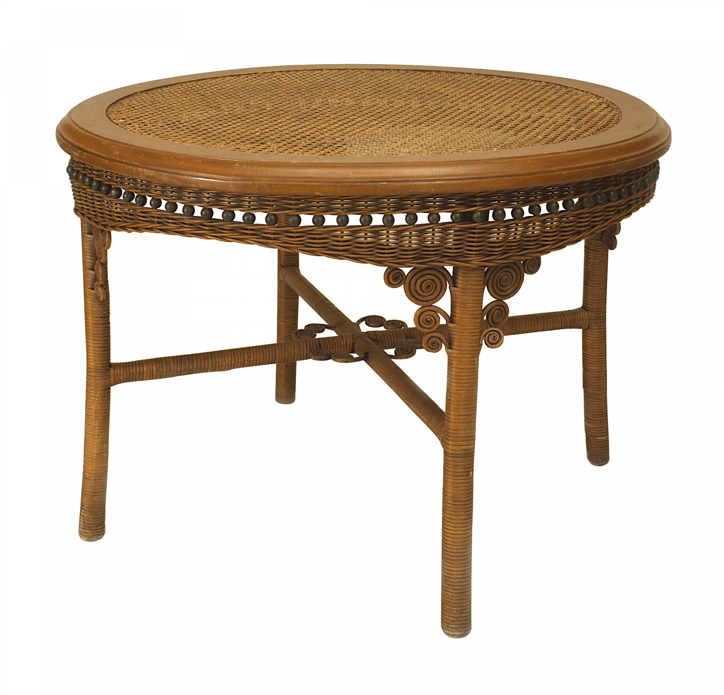American victorian wicker dining table