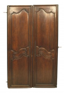 French provincial carved walnut doors