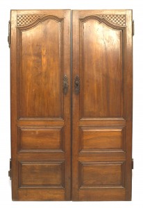 French provincial carved walnut doors 1