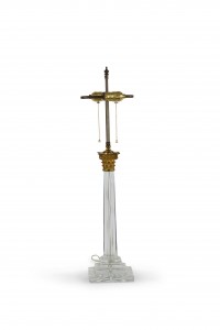American crystal barret column table lamp