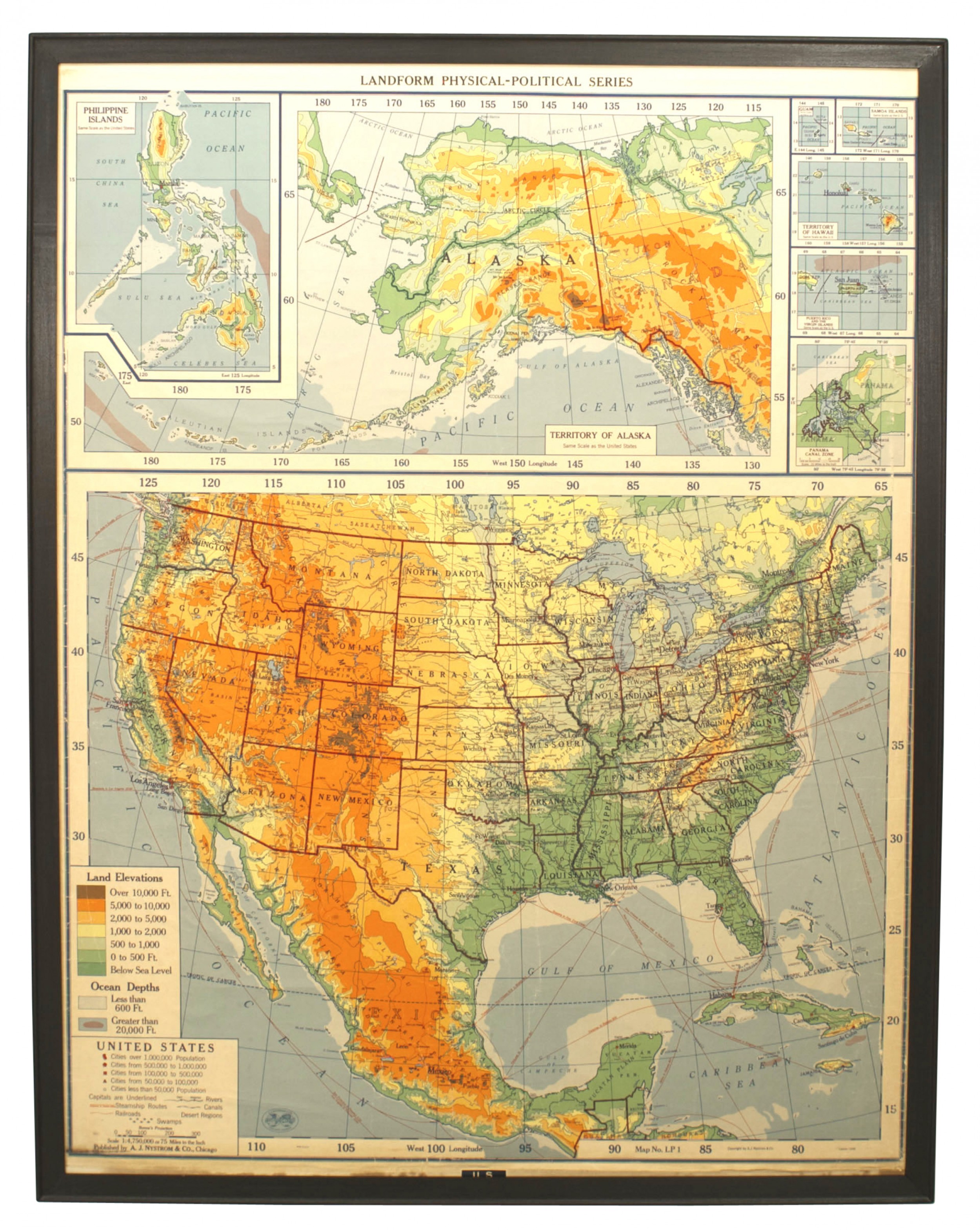 American classroom united states map