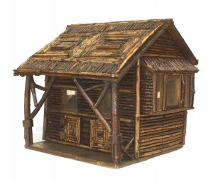Rustic log cabin model