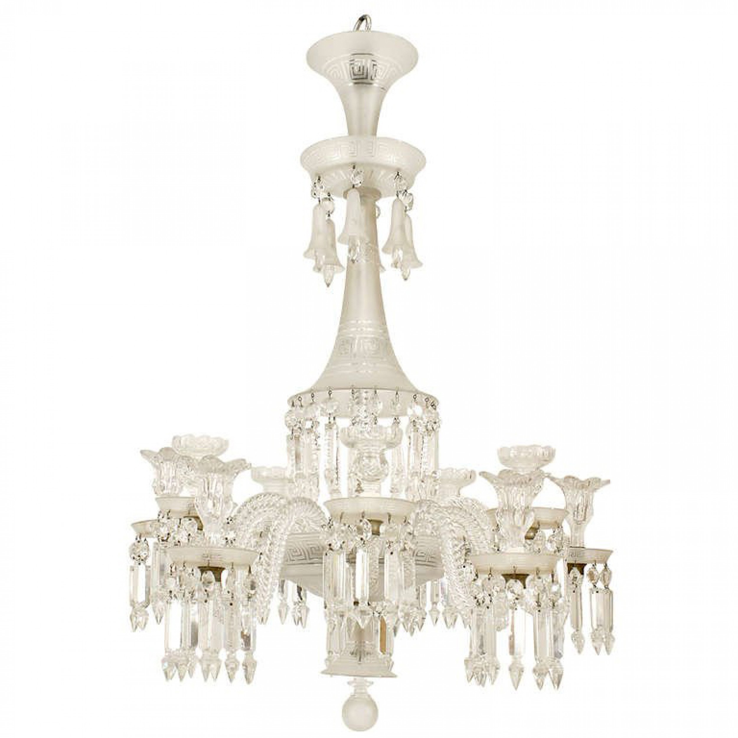 French baccarat greek key motif crystal chandelier 1