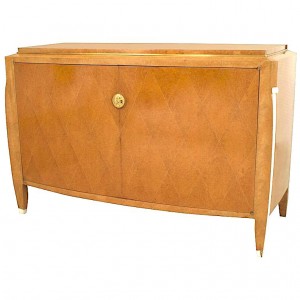 French art deco burled amboyna commode