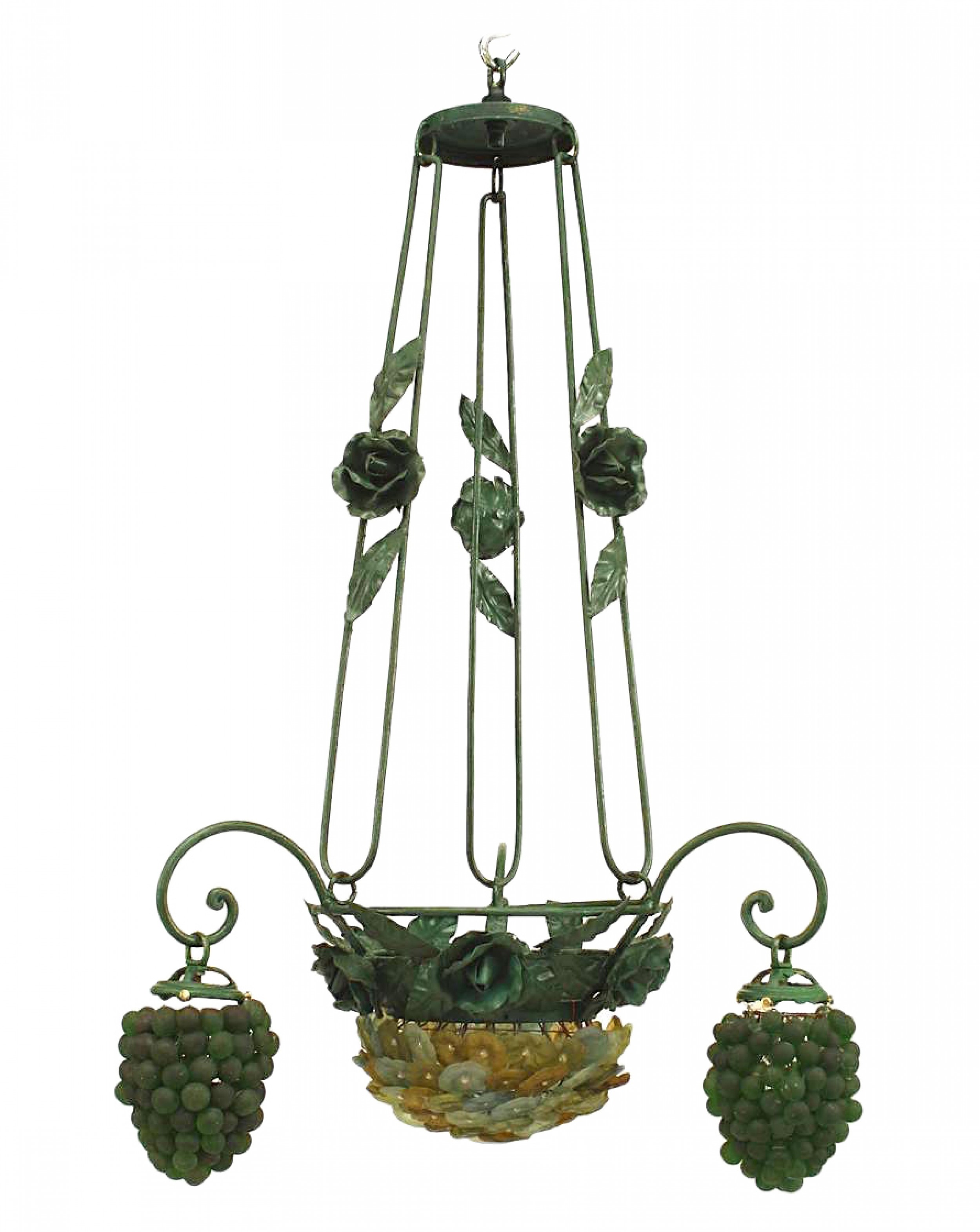 Italian venetian grape and flower chandelier 1