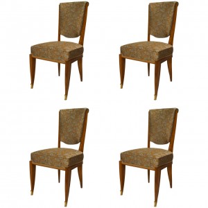 French art deco mahogany side chairs
