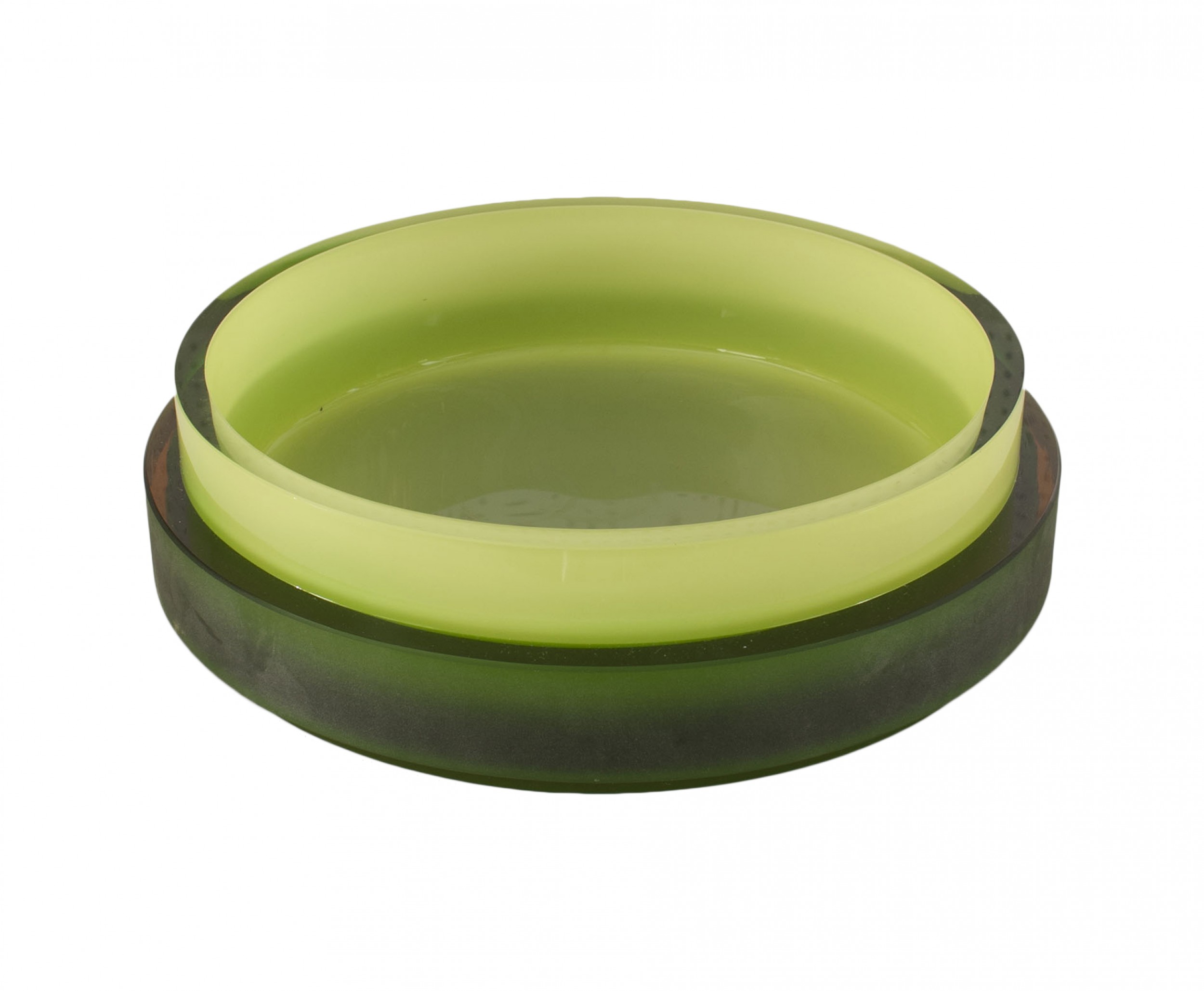 Italian green blass bowl