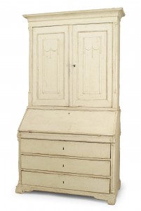 Continental gustavian painted secretary