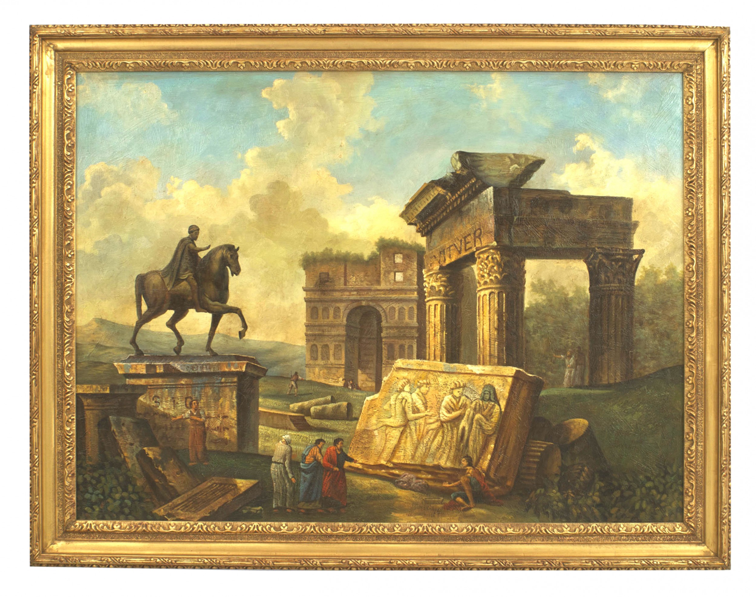 Italian neo classic landscape of temple of vespia 1