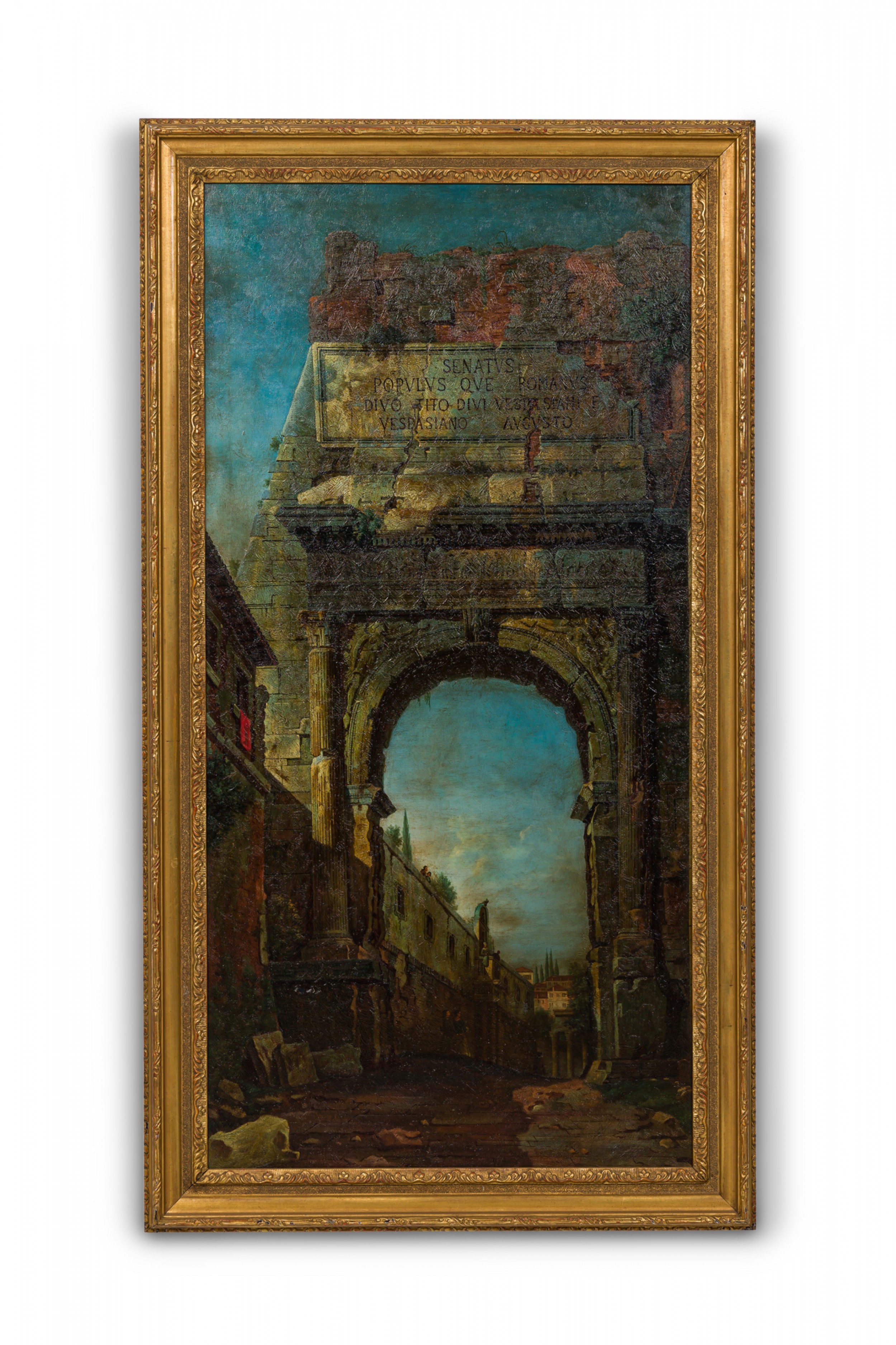Italian neo classic landscape of roman arch