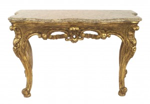 Italian rococo gilt serpentine console table