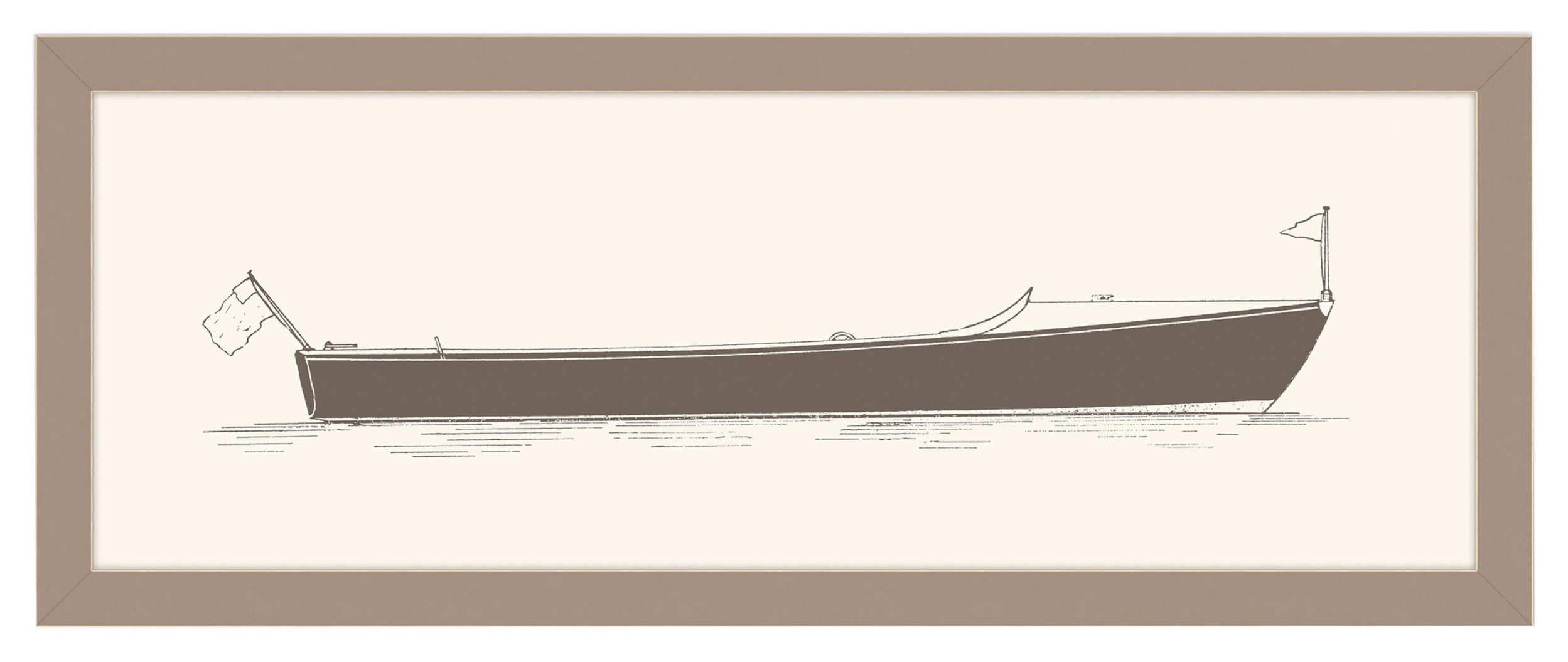 Long boat i giclee art print