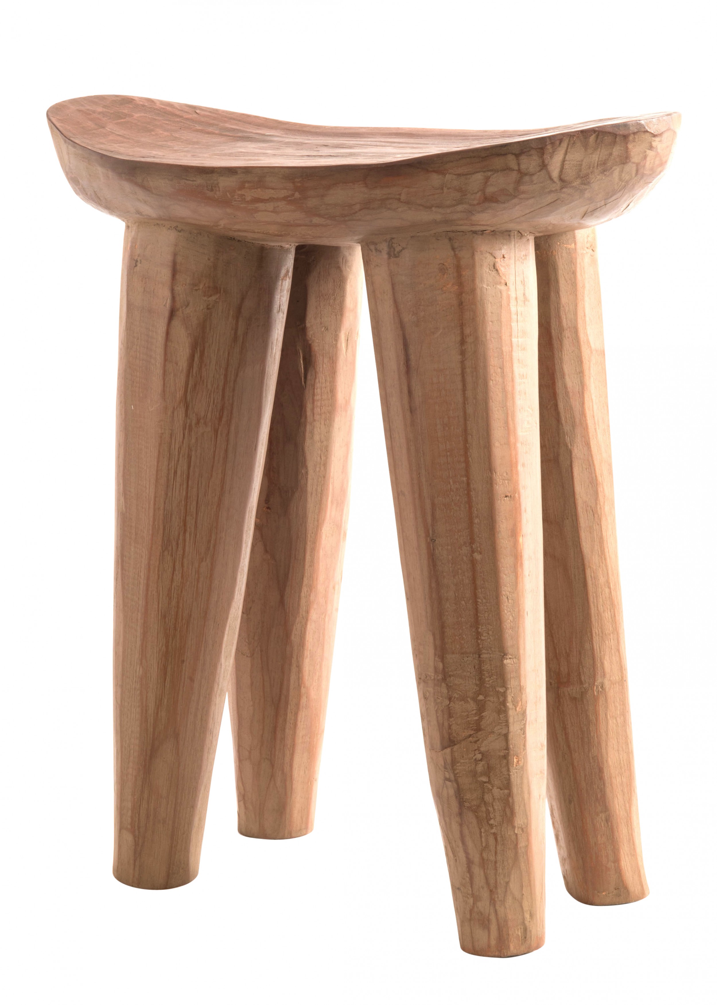 Rustic african stained wooden bench