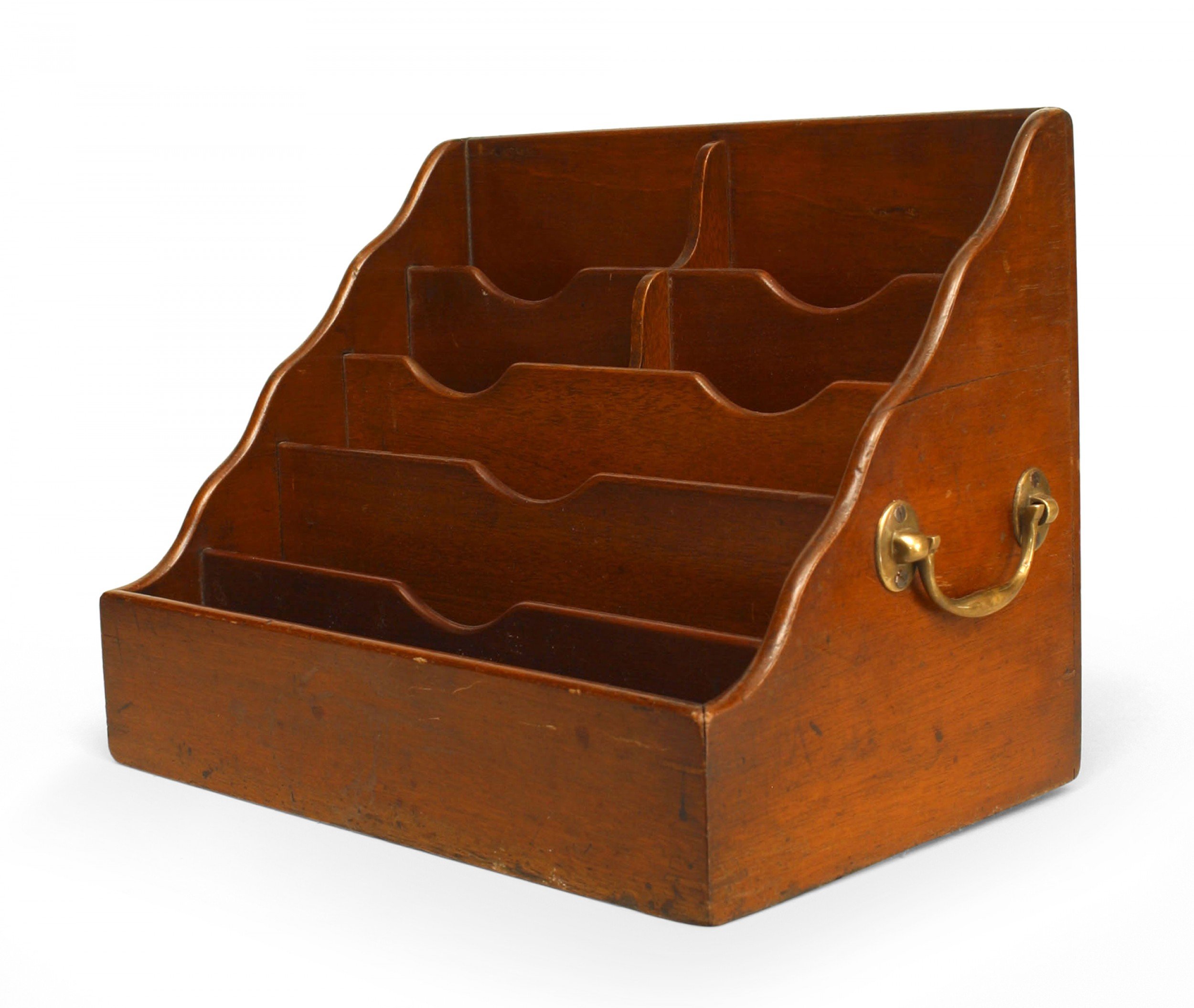 English victorian mahogany letter holder