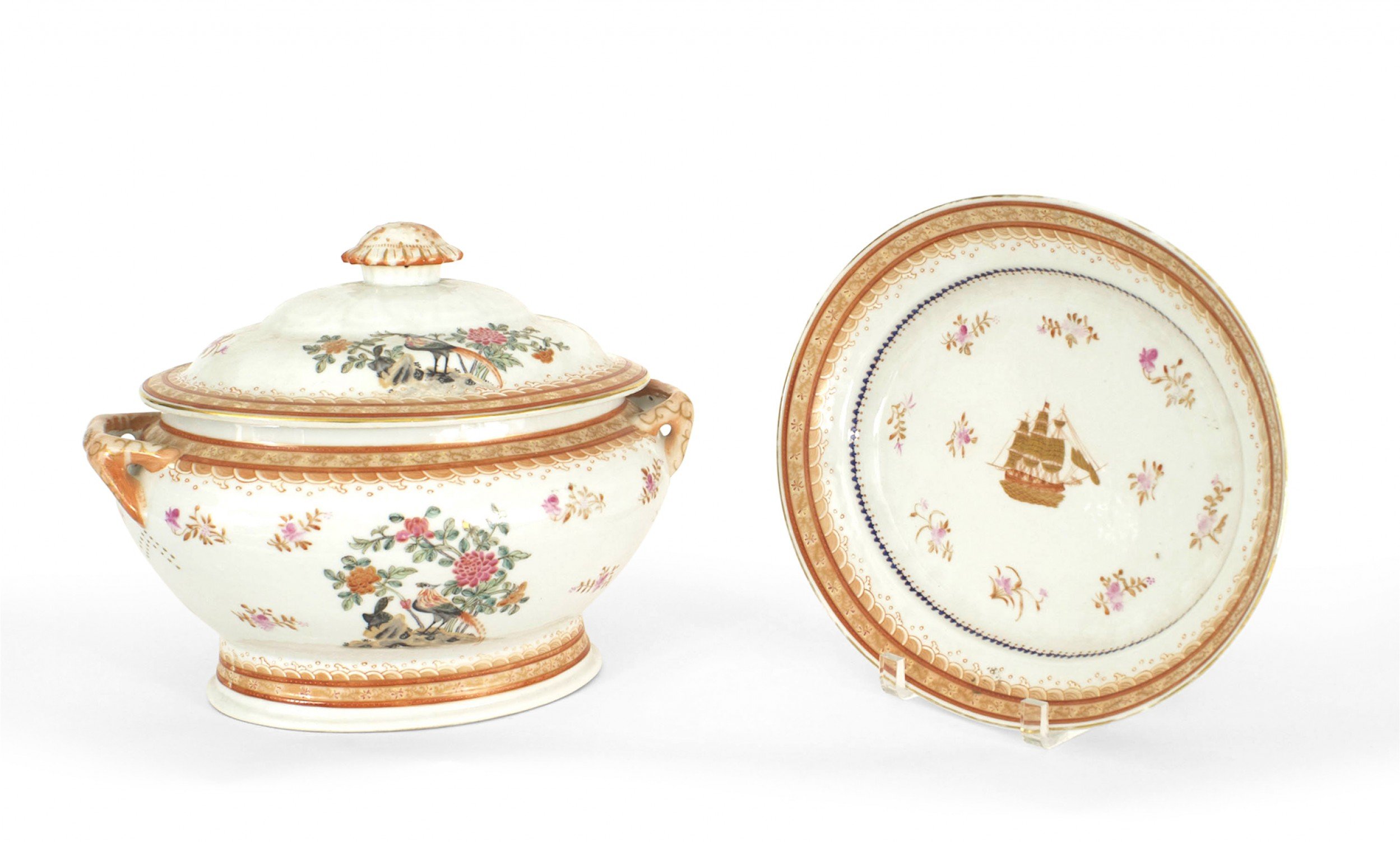 Continental porcelain soup tureen