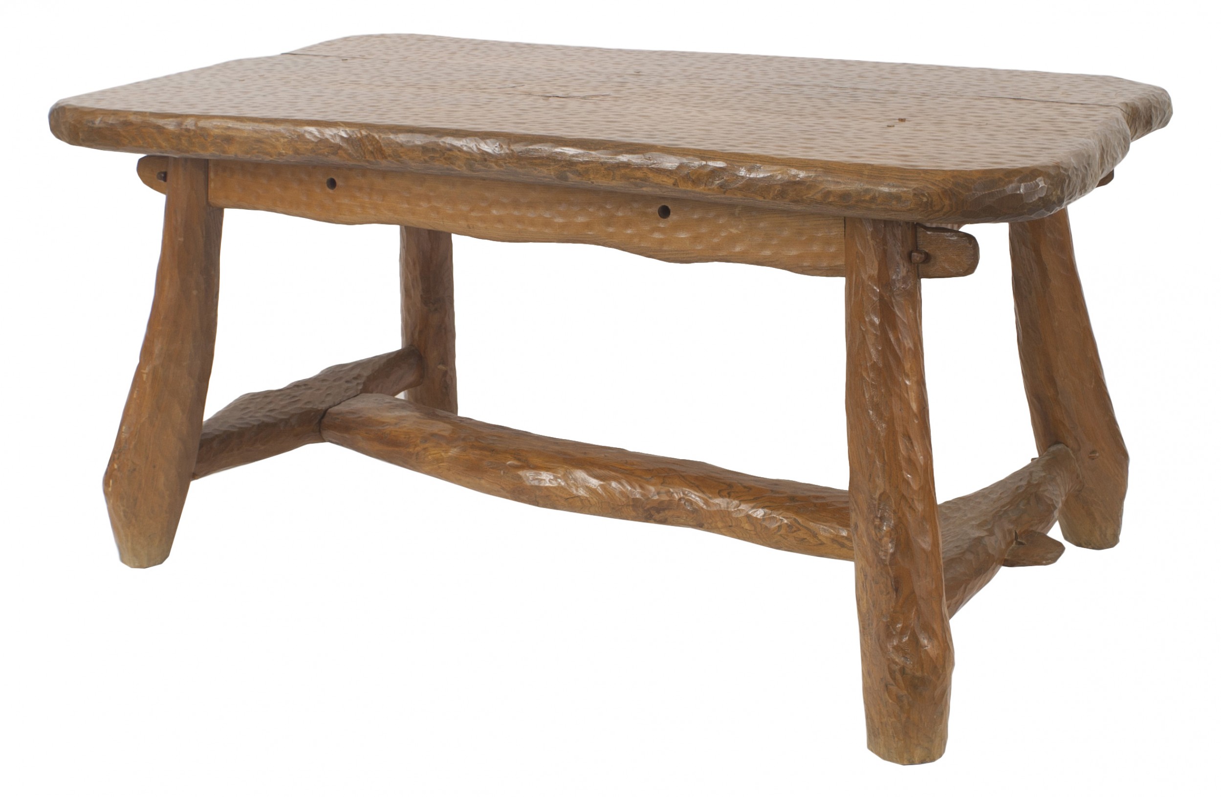 Rustic adirondack style pine dining table