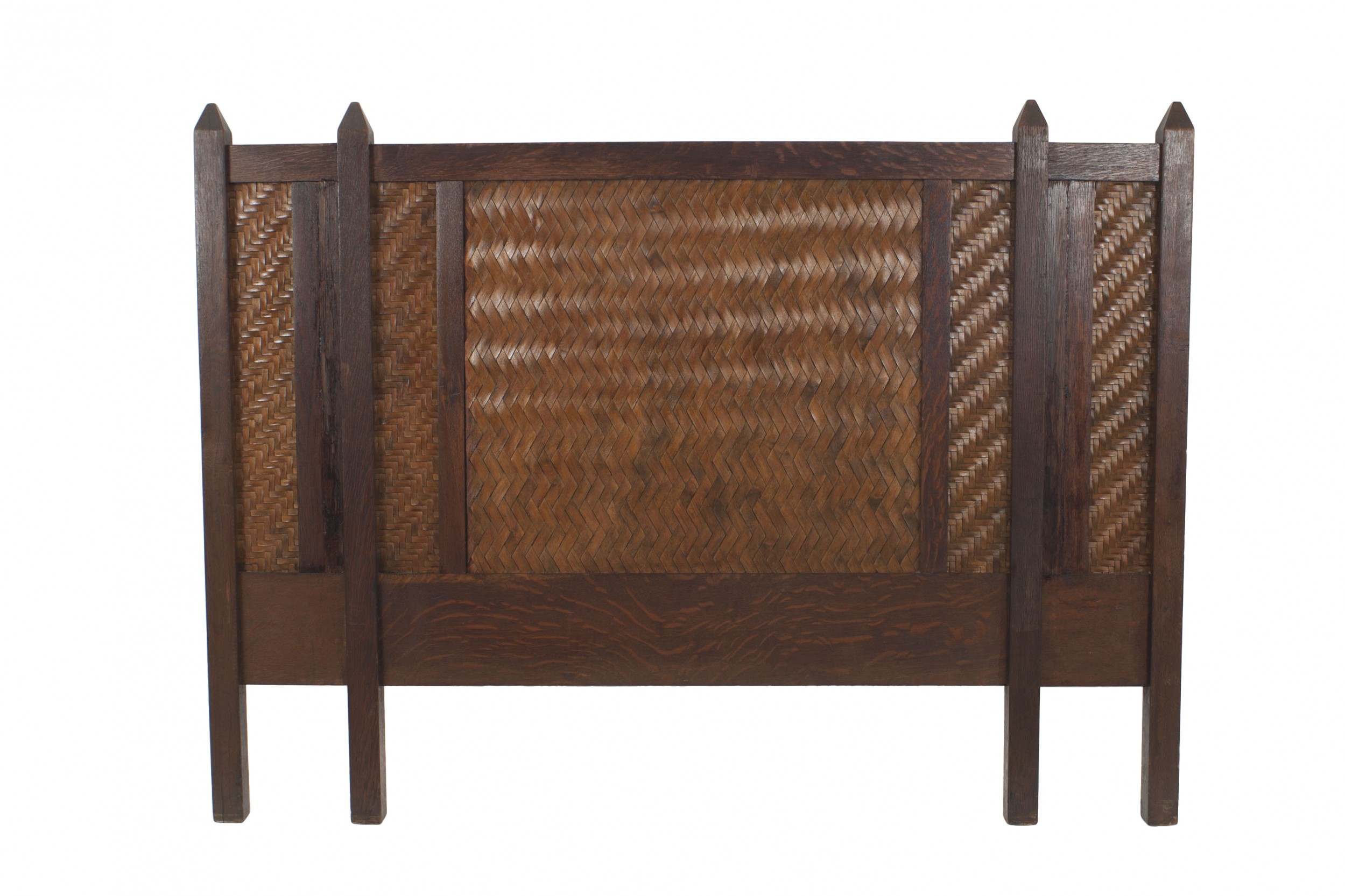 American rustic mission oak queen headboard